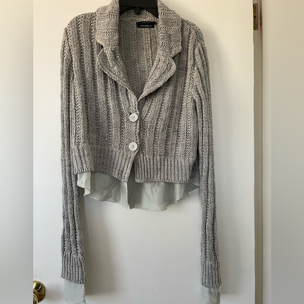 Sportswear Company Silk/Flax Button up Sweater